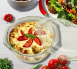 Round thermal Pyrex casserole dish with lid - Image 4