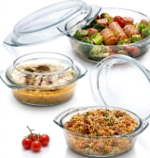 Round thermal Pyrex casserole dish with lid - Image 2