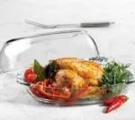 Oval Pyrex heat-resistant casserole with lid - Image 2