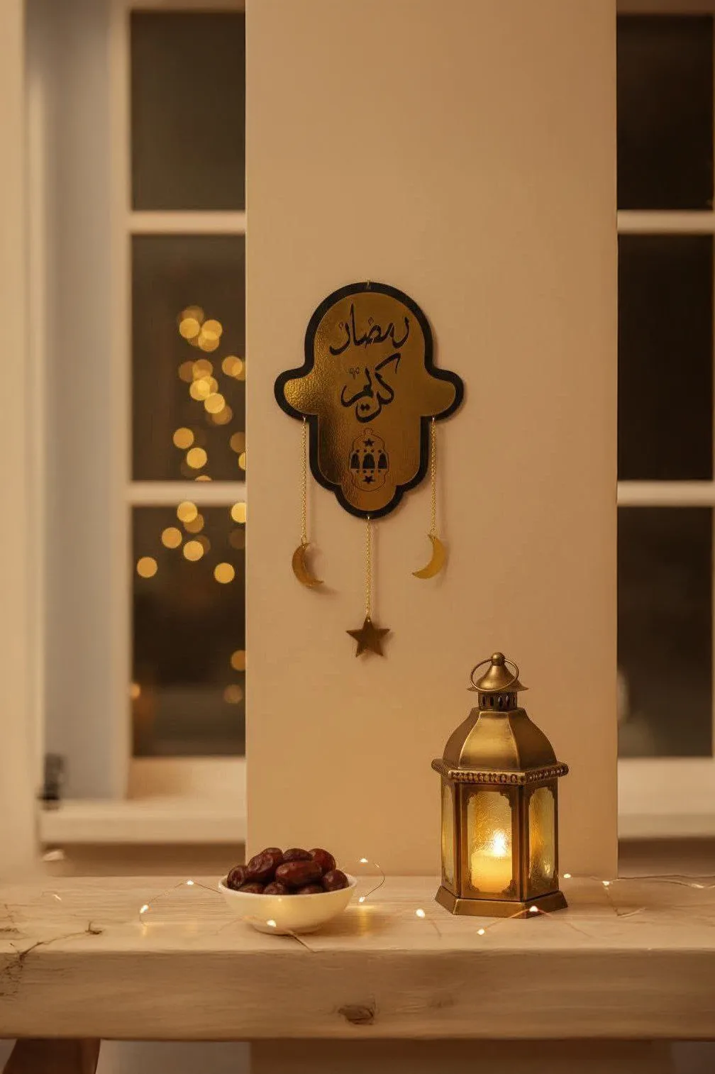 دلاية كف مريم ذهبي Mariam hand pendant, gold - Image 1