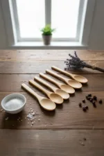 ⁦طقم معالق خشب صغير⁩ - الصورة ⁦2⁩