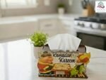 Ramadan themed wooden tissue box - Image 3