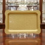 Luxurious Gold Acrylic Rectangular Serving Tray - Image 2