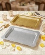 Luxurious Gold Acrylic Rectangular Serving Tray - Image 11
