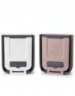 Silicone trash can with bag organizer