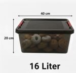 ⁦بوكس تخزين بلاستيك سعة 16لتر⁩ - الصورة ⁦4⁩