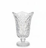 فازة زجاج شفافه بنقوش بارزة من سيتى جلاس (City Glass)