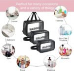 3-in-1 Transparent Waterproof Cosmetic Bag Set - Image 2