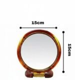 Stylish Double-Sided Round Makeup Mirror 6"
