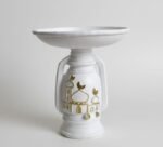 porcelain lantern with a plate holder.