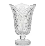 فازة زجاج شفافه بنقوش بارزة من سيتى جلاس (City Glass)