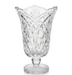 City Glass Clear Glass Vase with Embossed Patterns