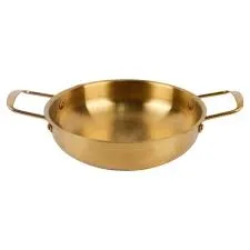 Traditional golden frying pan - Image 1