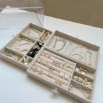 Stylish Velvet Accessories and Makeup Organizer - 3 Drawers - Image 3