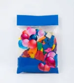 "Bags of assorted color balloons (25, 50, or 100 count)"