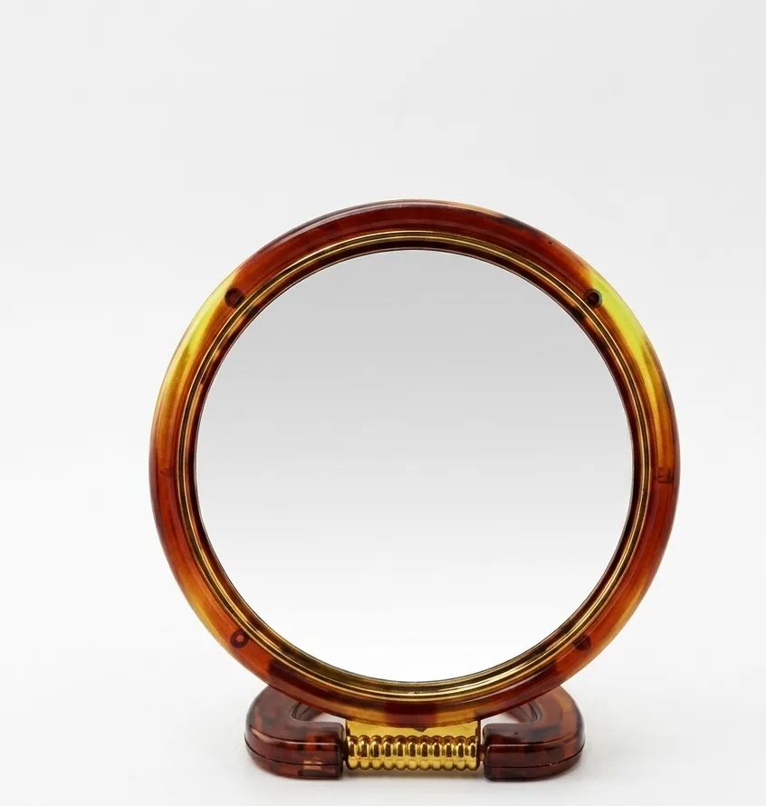 Stylish Double-Sided Round Makeup Mirror 6" - Image 1