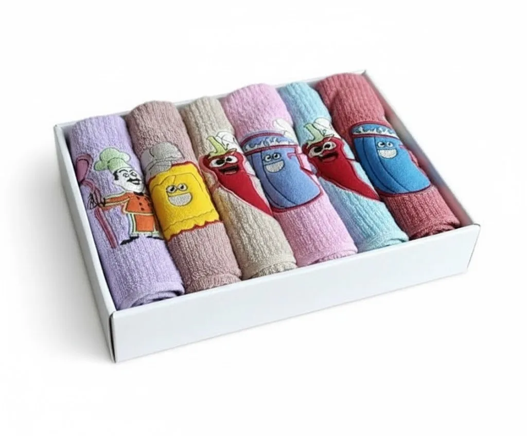 Chef drawings kitchen towel set - Image 1