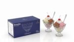 "2-piece glass ice cream set"