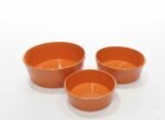 luxurious 3-piece orange heat-resistant porcelain