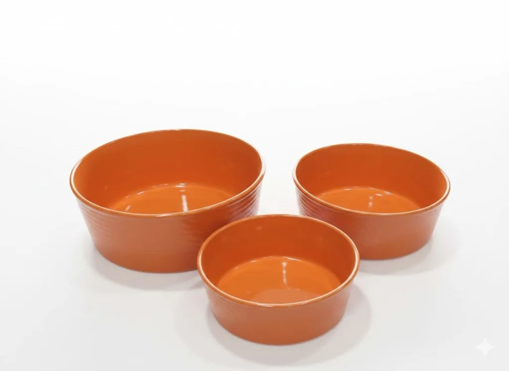 luxurious 3-piece orange heat-resistant porcelain - Image 1