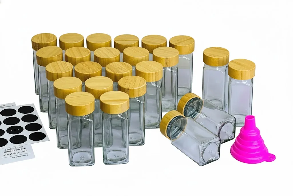 ⁦طقم توابل زجاج 24 قطعة⁩ - الصورة ⁦1⁩