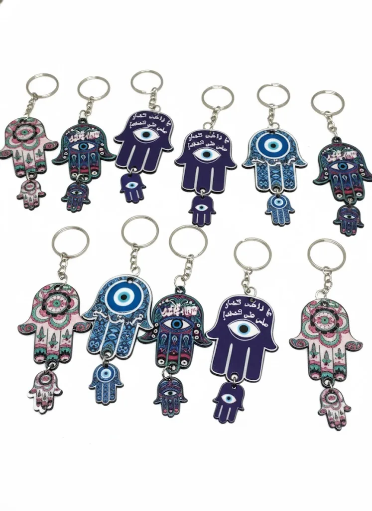 Ramadan Hamsa hand keychain (set of 12) - Image 1
