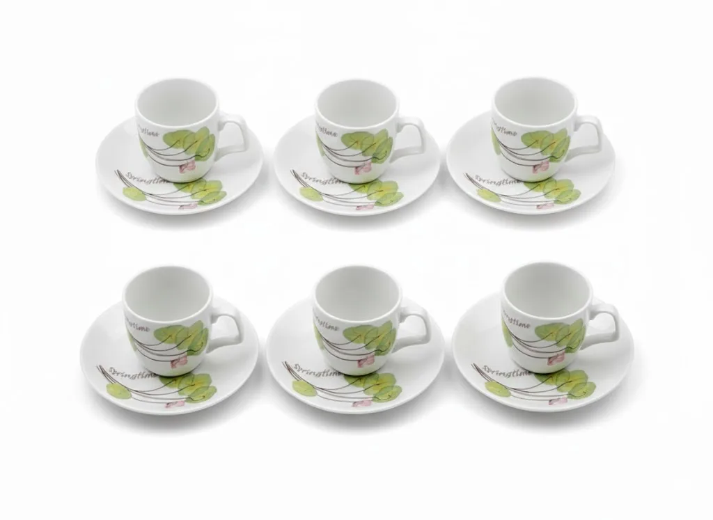 ⁦طقم قهوة وردة بورسلين⁩ - الصورة ⁦1⁩