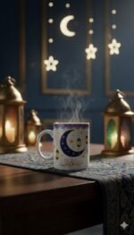 elegant Ramadan porcelain mug - Image 3
