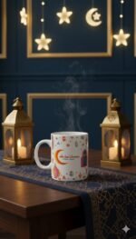 elegant Ramadan porcelain mug - Image 4