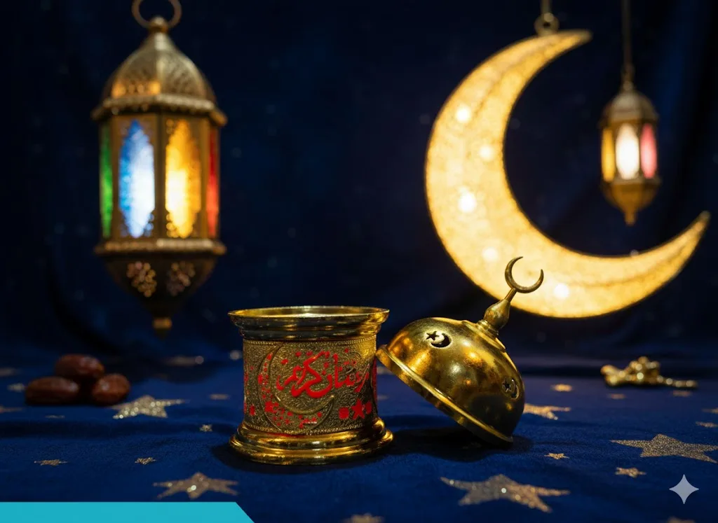 Metal incense burner Ramadan Kareem - Image 3