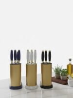 طقم سكاكين ستيل 5 قطع+استاند