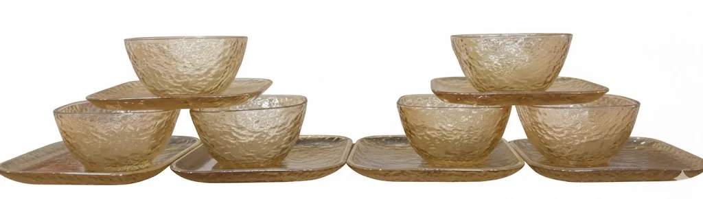 unnamed (6) Glass Khoshaf Set with Plates - Image 1