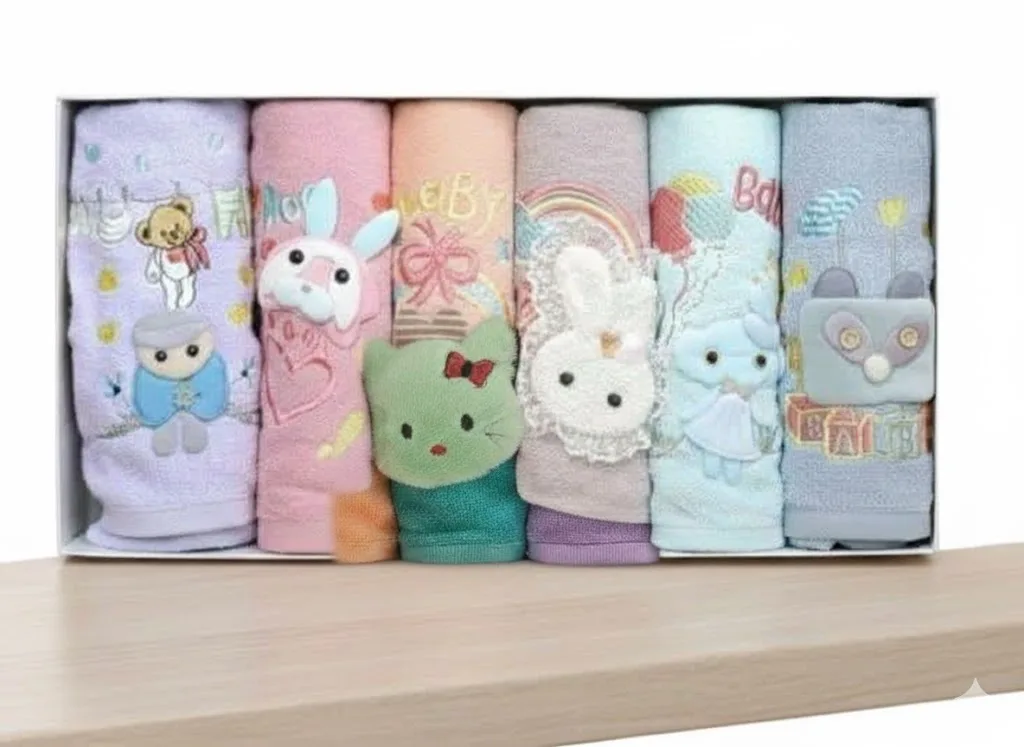 6-piece Turkish children's towel set - Image 1