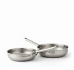 "Novella 2-Piece Stainless Steel Frying Pan Set"