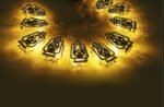 Ramadan Decoration String Lights, Gold Plastic Lantern Shape, 3.5m Warm Light - Image 3