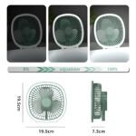 Rabbit Ear" Design Desk Fan with LED Light: Stylish and Portable Cooling - Image 2
