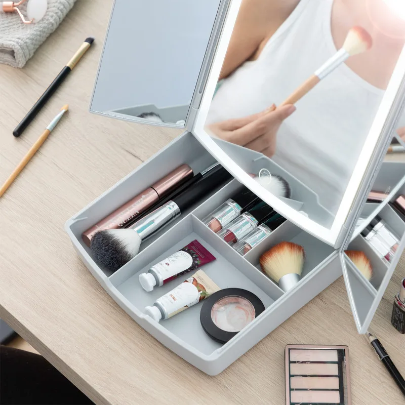 2-in-1 Mirror and Makeup Organizer - Image 3