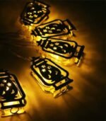 Ramadan Decoration String Lights, Gold Plastic Lantern Shape, 3.5m Warm Light - Image 4