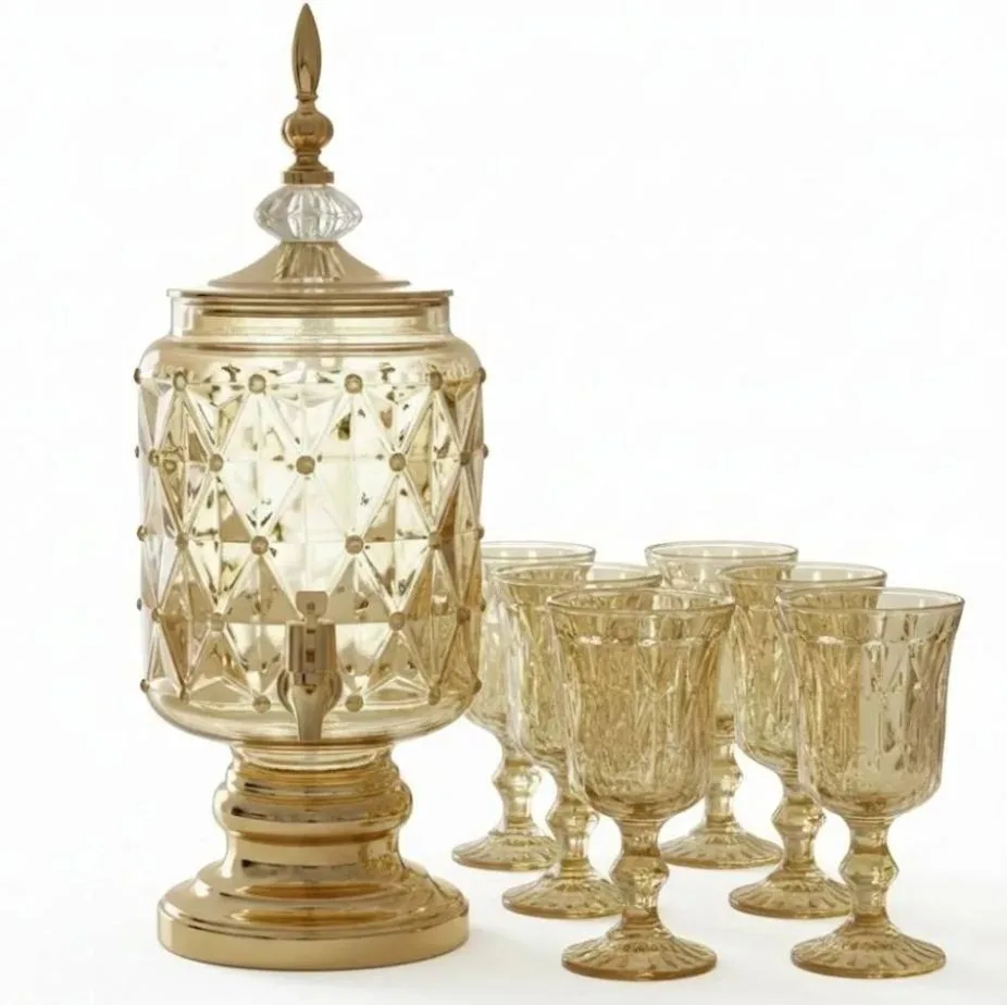 image (67) Luxury Glass Beverage Dispenser - Image 1