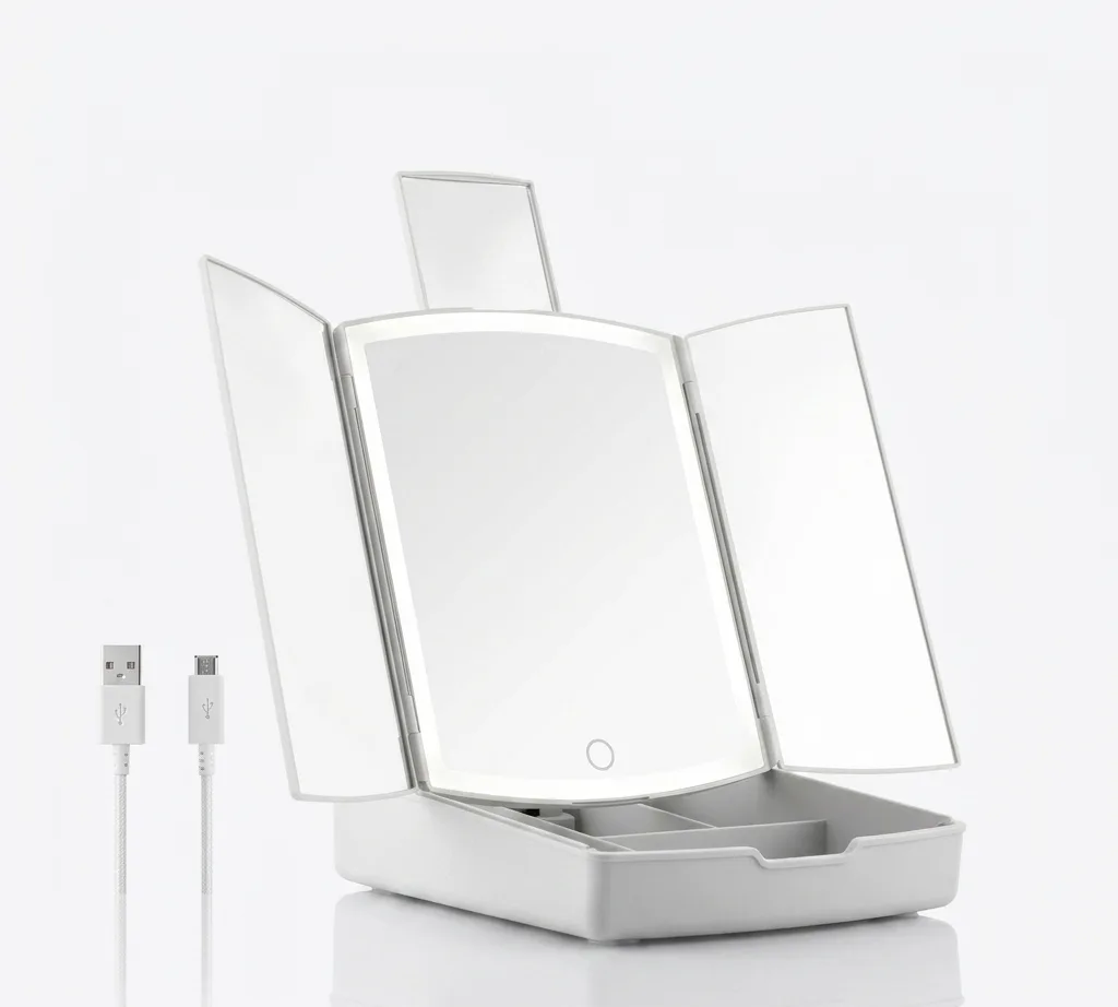 2-in-1 Mirror and Makeup Organizer - Image 1