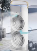 ⁦مروحة ستاند 2 عين اضاءة ومعطر بشاحن⁩ - الصورة ⁦4⁩