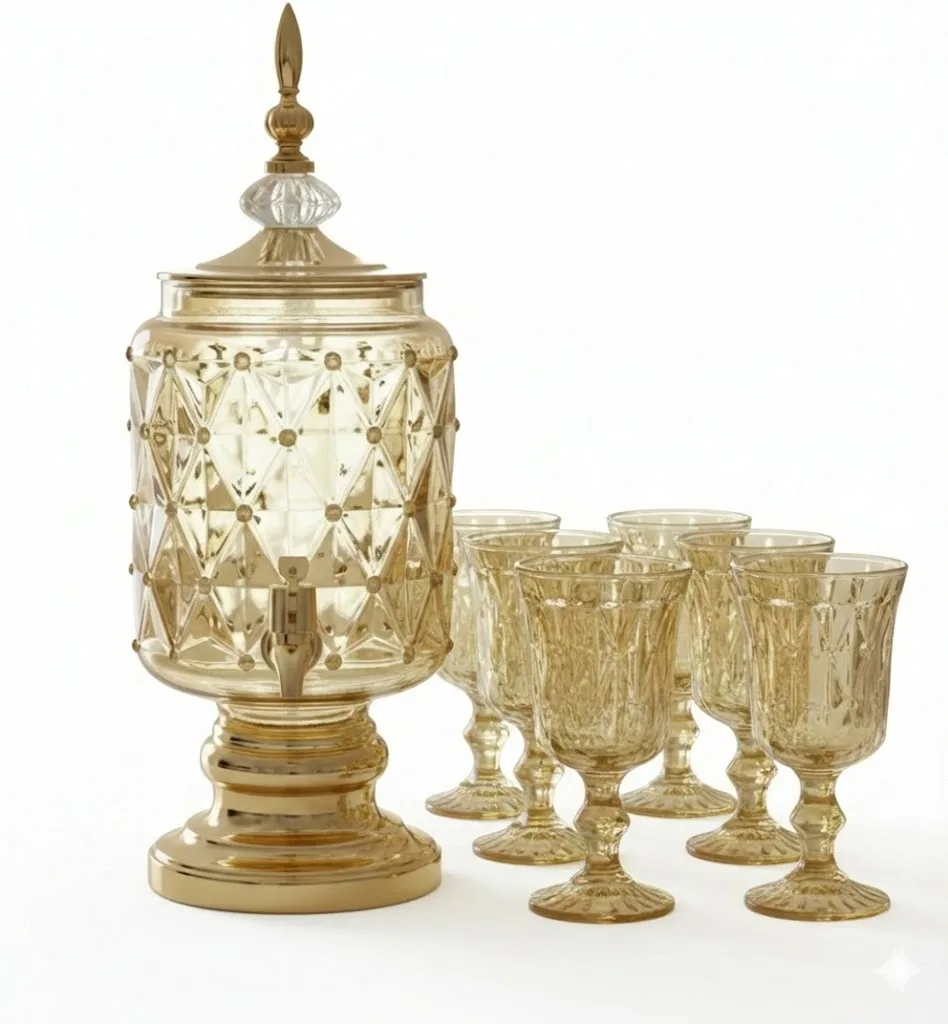 unnamed (37) Luxury Glass Beverage Dispenser - Image 1