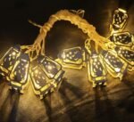 Ramadan Decoration String Lights, Gold Plastic Lantern Shape, 3.5m Warm Light - Image 5