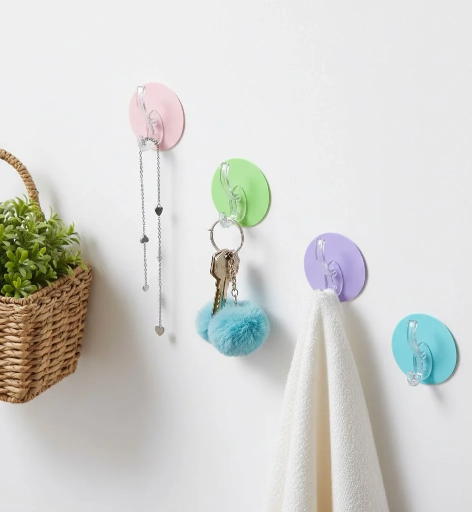Transparent Adhesive Wall Hanger Set (4 Pieces) - Image 3