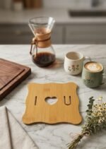 ⁦كوستر خشب قلب⁩ - الصورة ⁦2⁩