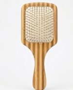 Striped Wooden Paddle Hairbrush - Image 2