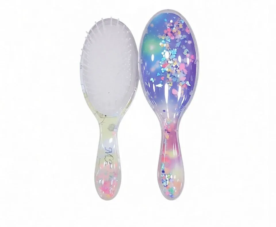 PixVerse_Image_Effect_prompt_جودة عالية_وخلفية (2) Luxury Liquid Glitter Hairbrush - Image 1