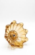 Amber Glass Candy Dish with Lid - Image 2