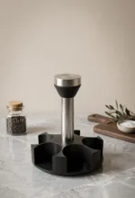 ⁦طقم توابل زجاج 7 قطع⁩ - الصورة ⁦2⁩