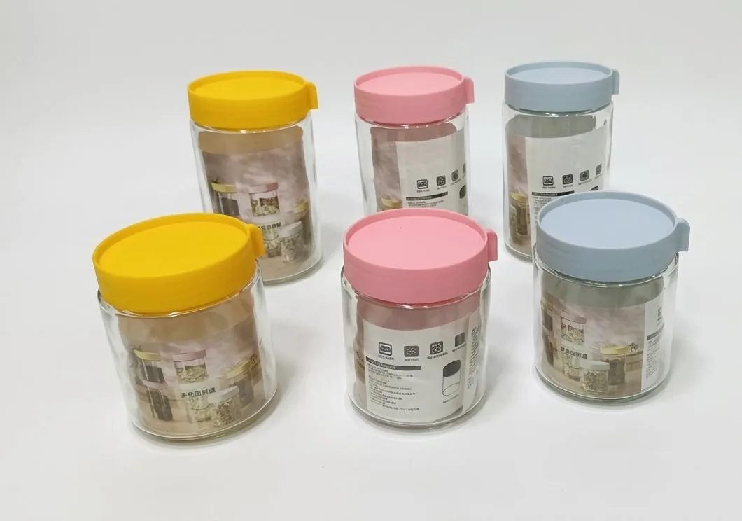 ⁦طقم برطمان زجاج بغطاء 6 قطع⁩ - الصورة ⁦1⁩